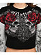 Affliction Forgotten Black & Grey 2fer Long Sleeve Crop T-Shirt - Thumbnail image 3 of 4