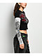 Affliction Forgotten Black & Grey 2fer Long Sleeve Crop T-Shirt - Thumbnail image 4 of 4