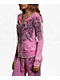 Affliction Forgotten Burnout Pink Wash Zip Hoodie - Thumbnail image 3 of 3