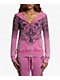 Affliction Forgotten Burnout Pink Wash Zip Hoodie - Thumbnail image 1 of 3