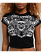 Affliction Horror Swarm Black Crop T-Shirt - Thumbnail image 2 of 2