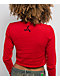 Affliction Ice Blade Red Long Sleeve Crop T-Shirt - Thumbnail image 4 of 4