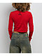 Affliction Ice Blade Red Long Sleeve Crop T-Shirt - Thumbnail image 2 of 4
