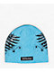 Affliction Ice Blade Rhinestone Blue Reversible Skully Beanie - Thumbnail image 2 of 2