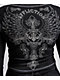 Affliction Iron Soul Notch Black Wash Thermal Long Sleeve Crop T-Shirt - Thumbnail image 4 of 6