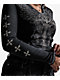 Affliction Iron Soul Notch Black Wash Thermal Long Sleeve Crop T-Shirt - Thumbnail image 5 of 6