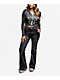 Affliction Iron Soul Notch Black Wash Thermal Long Sleeve Crop T-Shirt - Thumbnail image 6 of 6