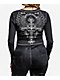 Affliction Iron Soul Notch Black Wash Thermal Long Sleeve Crop T-Shirt - Thumbnail image 2 of 6