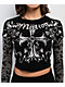 Affliction Jump Black 2Fer Long Sleeve Crop T-Shirt - Thumbnail image 3 of 5