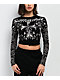 Affliction Jump Black 2Fer Long Sleeve Crop T-Shirt - Thumbnail image 1 of 5