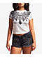 Affliction Keep The Faith White Crop T-Shirt - Thumbnail image 1 of 4