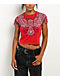 Affliction Kingdom Red Crop T-Shirt - Thumbnail image 1 of 4