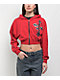 Affliction Lifeless Red Crop Zip Hoodie - Thumbnail image 2 of 5