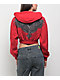 Affliction Lifeless Red Crop Zip Hoodie - Thumbnail image 1 of 5