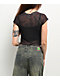 Affliction Loki Mesh Black Crop T-Shirt - Thumbnail image 3 of 3