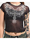 Affliction Loki Mesh Black Crop T-Shirt - Thumbnail image 2 of 3