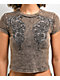 Affliction Lovington Black Wash Crop T-Shirt - Thumbnail image 3 of 6