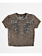 Affliction Lovington Black Wash Crop T-Shirt - Thumbnail image 5 of 6