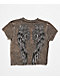 Affliction Lovington Black Wash Crop T-Shirt - Thumbnail image 6 of 6