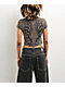 Affliction Lovington Black Wash Crop T-Shirt - Thumbnail image 2 of 6