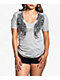 Affliction Medallion Grey V-Neck T-Shirt - Thumbnail image 2 of 3