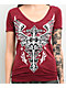 Affliction Montreaux Red V-Neck T-Shirt - Thumbnail image 3 of 3