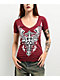 Affliction Montreaux Red V-Neck T-Shirt - Thumbnail image 1 of 3