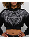 Affliction Mortal Veil Black Wash Crop Hoodie - Thumbnail image 3 of 4