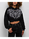 Affliction Mortal Veil Black Wash Crop Hoodie - Thumbnail image 1 of 4