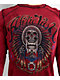 Affliction Native Auto Reversible Red & Black Wash Thermal Long Sleeve T-Shirt - Thumbnail image 4 of 8