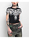 Affliction Night Screamer Black Lava Wash Crop T-Shirt - Thumbnail image 1 of 3