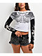 Affliction Ominous Shadow Black & White 2fer Long Sleeve Crop T-Shirt - Thumbnail image 1 of 2
