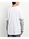 Affliction Ominous Shadow White & Grey 2fer Long Sleeve T-Shirt - Thumbnail image 2 of 4