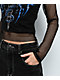 Affliction Primal Black 2Fer Crop Long Sleeve T-Shirt - Thumbnail image 4 of 4