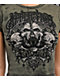 Affliction Screaming Earth Olive Green Wash Crop T-Shirt - Thumbnail image 3 of 6