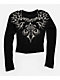 Affliction Skeleton Black Long Sleeve Thermal Crop T-Shirt - Thumbnail image 5 of 6