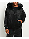 Affliction Skeleton Faur Fur Black Zip Hoodie - Thumbnail image 1 of 8