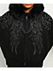 Affliction Skeleton Faux Fur Black Zip Hoodie - Thumbnail image 3 of 8