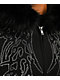 Affliction Skeleton Faux Fur Black Zip Hoodie - Thumbnail image 5 of 8