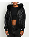 Affliction Skeleton Faux Fur Black Zip Hoodie - Thumbnail image 8 of 8