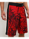 Affliction Sorrow Red Board Shorts - Thumbnail image 3 of 6