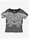 Affliction Step Of Faith Black Terry Cloth Crop T-Shirt - Thumbnail image 4 of 4