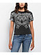 Affliction Step Of Faith Black Terry Cloth Crop T-Shirt - Thumbnail image 1 of 4