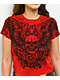 Affliction Stoker Red Crop T-Shirt - Thumbnail image 2 of 2