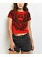 Affliction Stoker Red Crop T-Shirt - Thumbnail image 1 of 2
