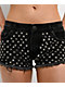 Affliction Studded Black Wash Shorts - Thumbnail image 3 of 5