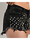 Affliction Studded Black Wash Shorts - Thumbnail image 5 of 5