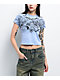 Affliction Superstition Blue Wash Crop T-Shirt - Thumbnail image 1 of 4