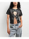 Affliction Sweet Home Black Wash Front Tie Crop T-Shirt - Thumbnail image 1 of 5
