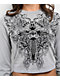 Affliction Syndic Grey Long Sleeve Crop T-Shirt - Thumbnail image 3 of 6